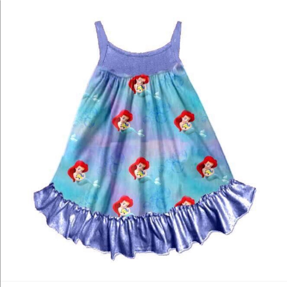 Boutique little mermaid toddler dress size 5/6